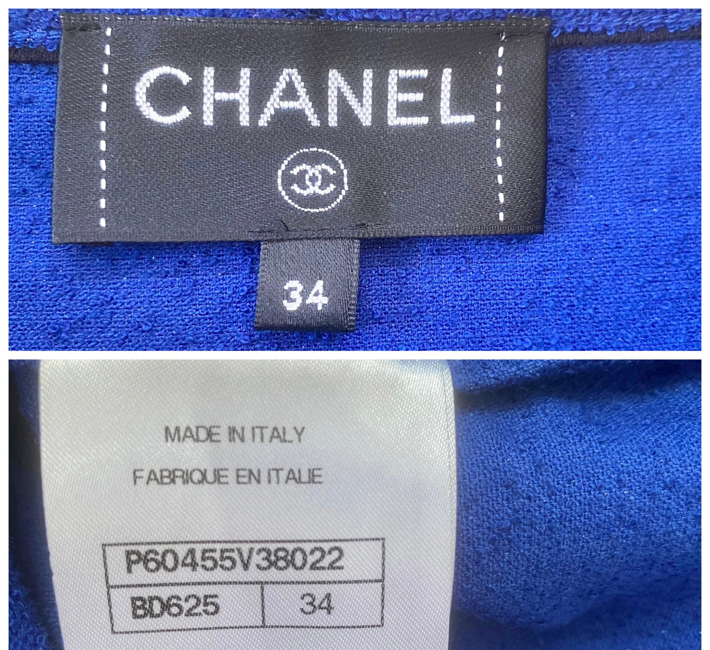 Chanel 19C La Pausa Runway Blue Blouse Top Shirt FR 34