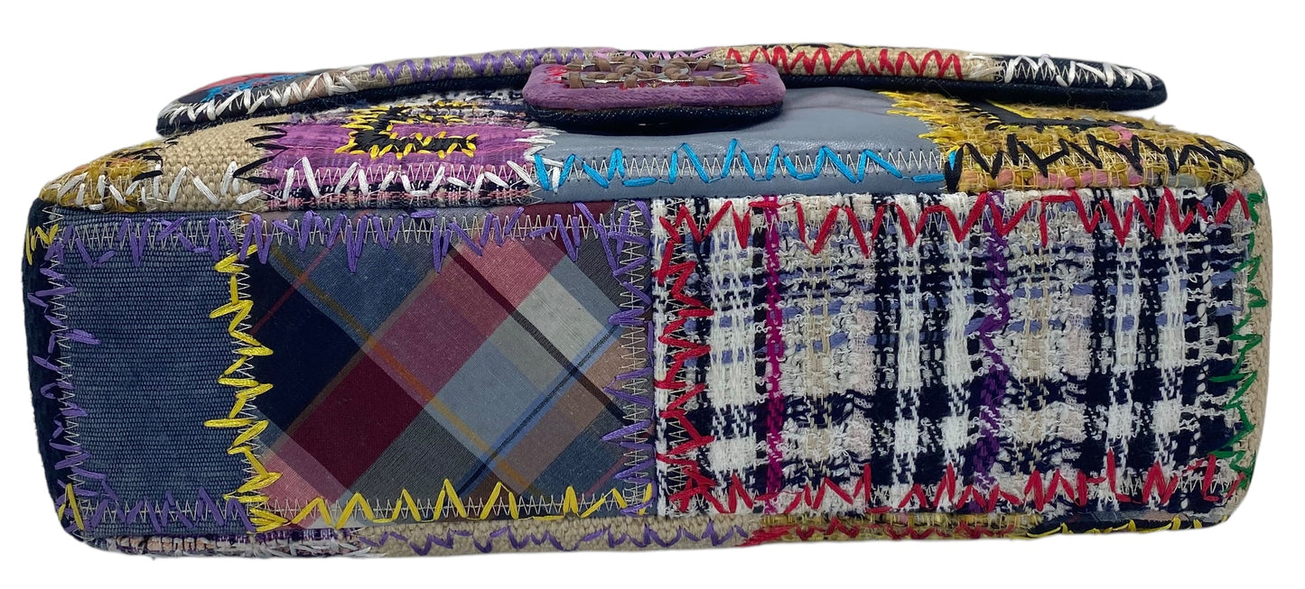 Chanel 2011 Jumbo Patchwork Multicolor Classic Flap Bag