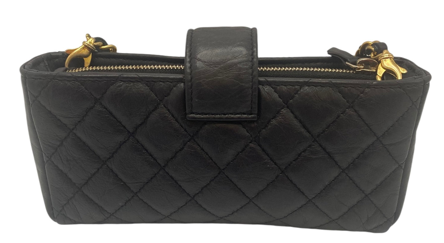 Chanel 2016 Limited Edition 2.55 Reissue Quilted Aged Calfskin Lucky Charm Casino Crossbody Mini Clutch with Chain