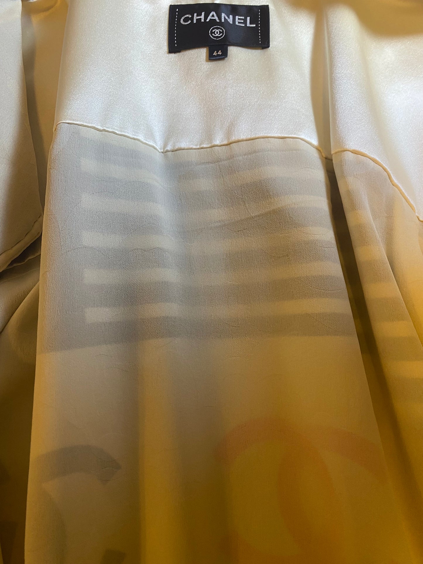 Chanel 21P Spring Silk Logo Mini Dress FR 44
