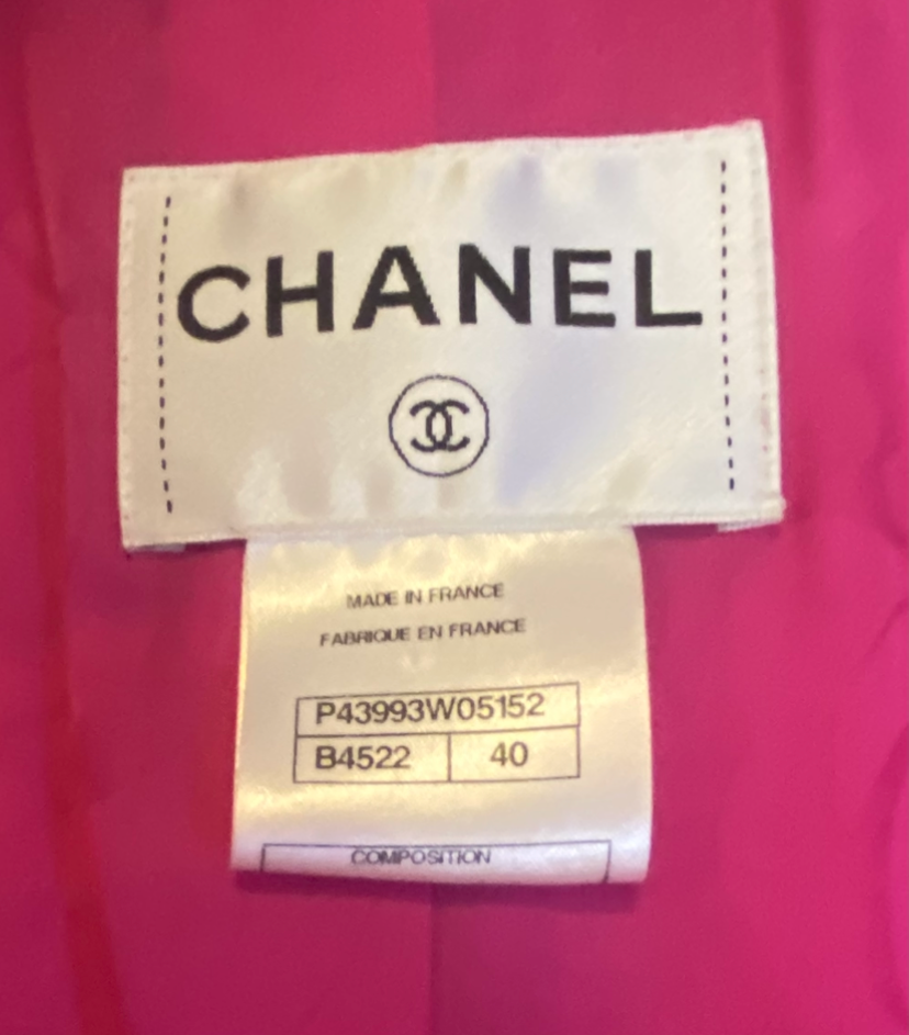 Chanel 12A Paris Bombay Hot Pink Runway Jacket FR 40