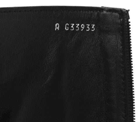 CHANEL 18A HAMBURG BLACK LEATHER PEARL CHAIN RIDING KNEE HIGH BOOTS EU 41