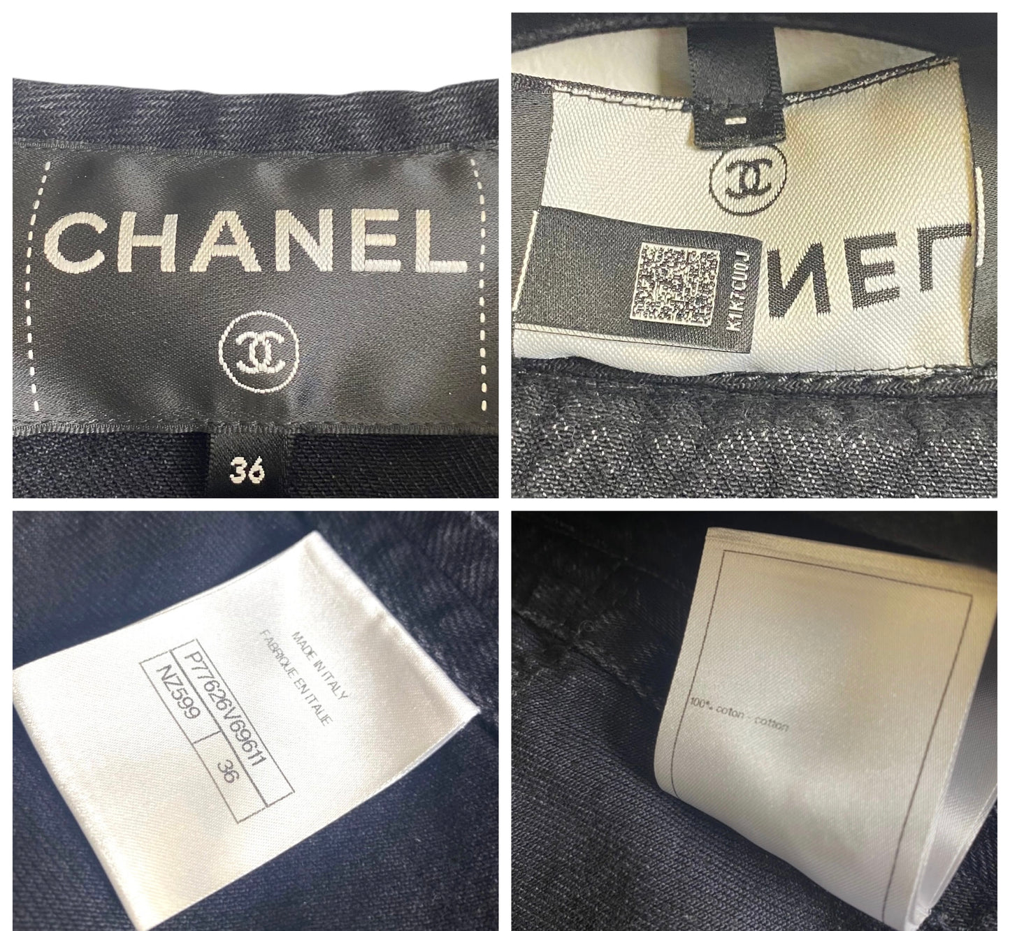 Rare Chanel 24A Paris Manchester Runway Black Denim Coat Jacket Cape FR 36