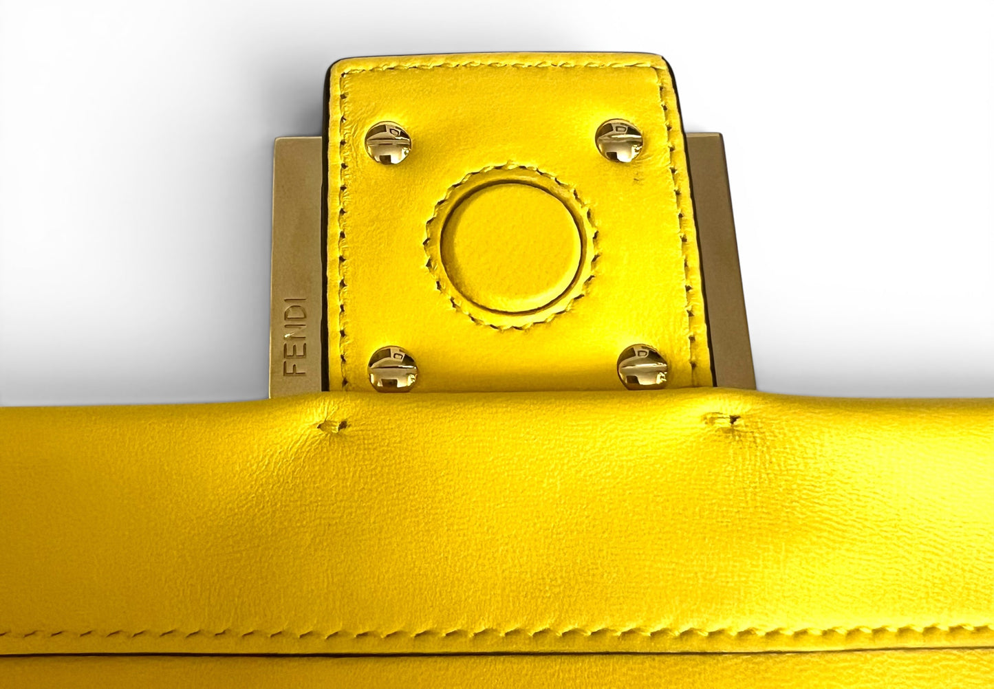 FENDI 2026 Medium Mamma Baguette Yellow Nappa Leather Bag