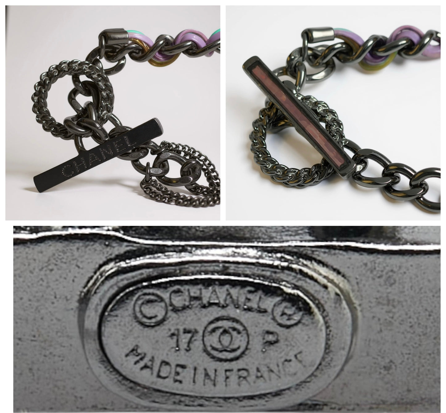 Chanel 17P Charms & Chains Letters Multicolor Necklace Belt