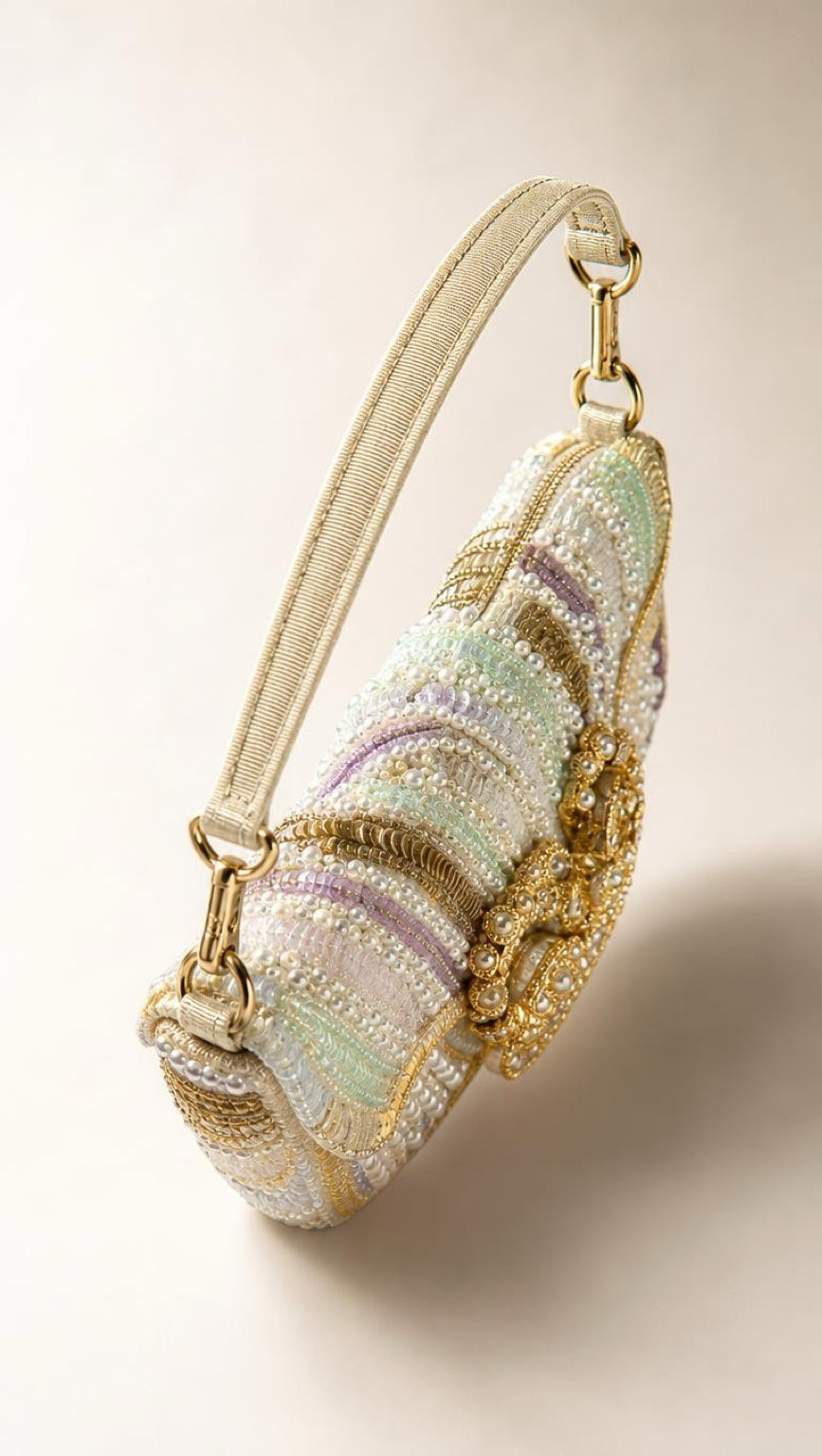 Valentino Garavani 2026 Locò Small Multicolor Embroidered Jewel V Logo Shoulder Bag