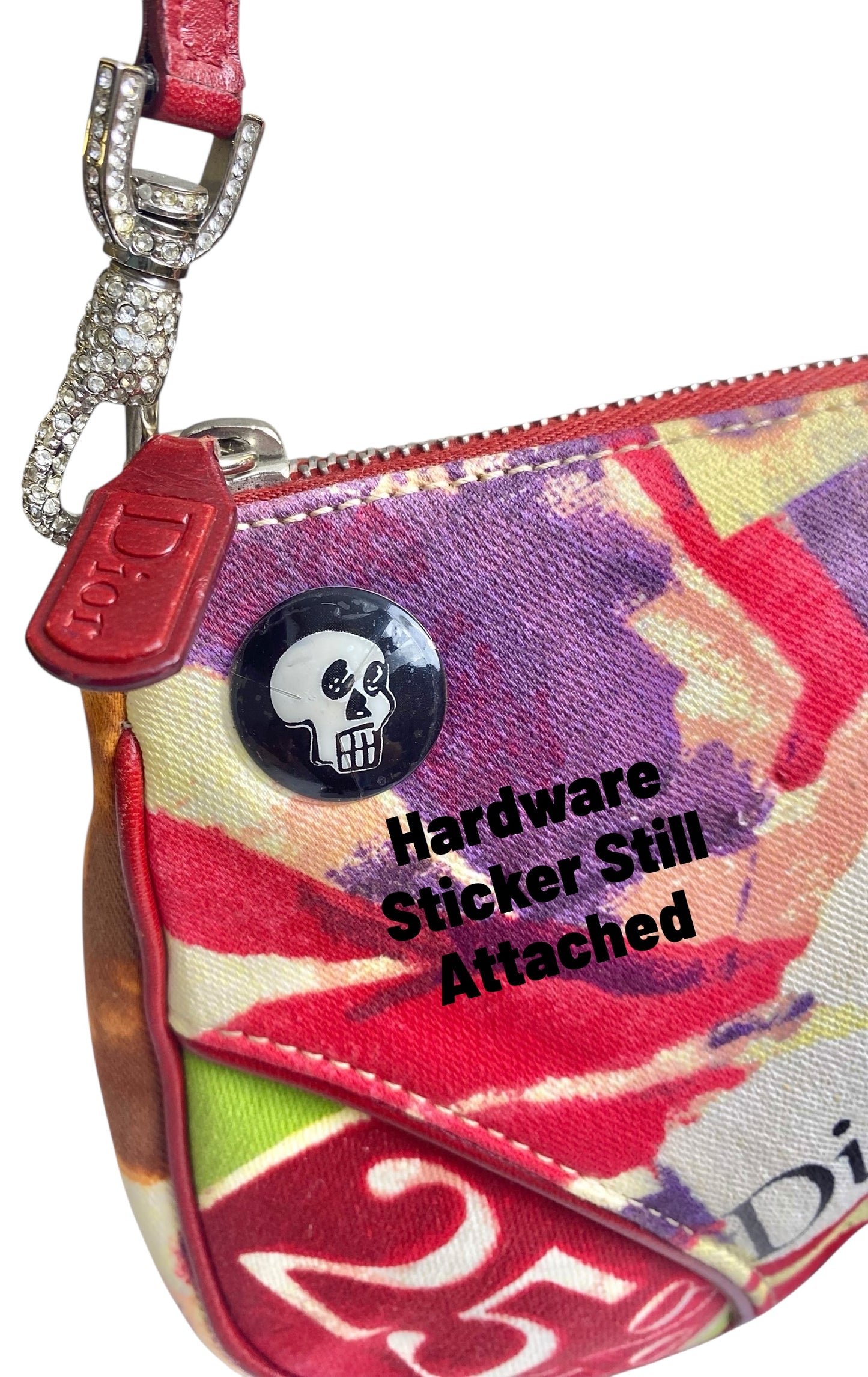 DIOR John Galliano Limited Edition Vintage Victim Crystal Small Saddle Bag