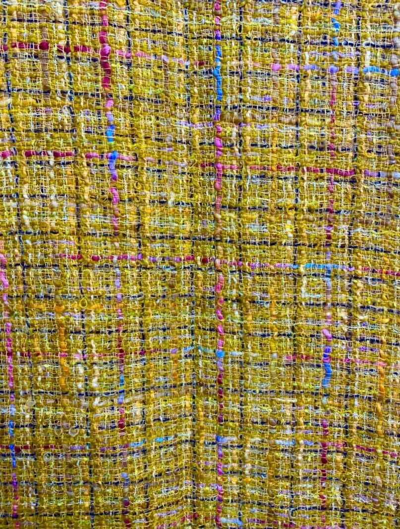 Chanel Iconic 11C Saint-Tropez Yellow Multicolor Tweed Gripoix Waistcoat Vest FR 40