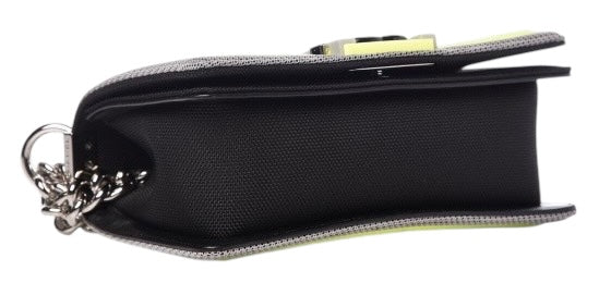 Chanel 2016 Small Canvas Quilted Neon Yellow Black Fluo Boy Flap