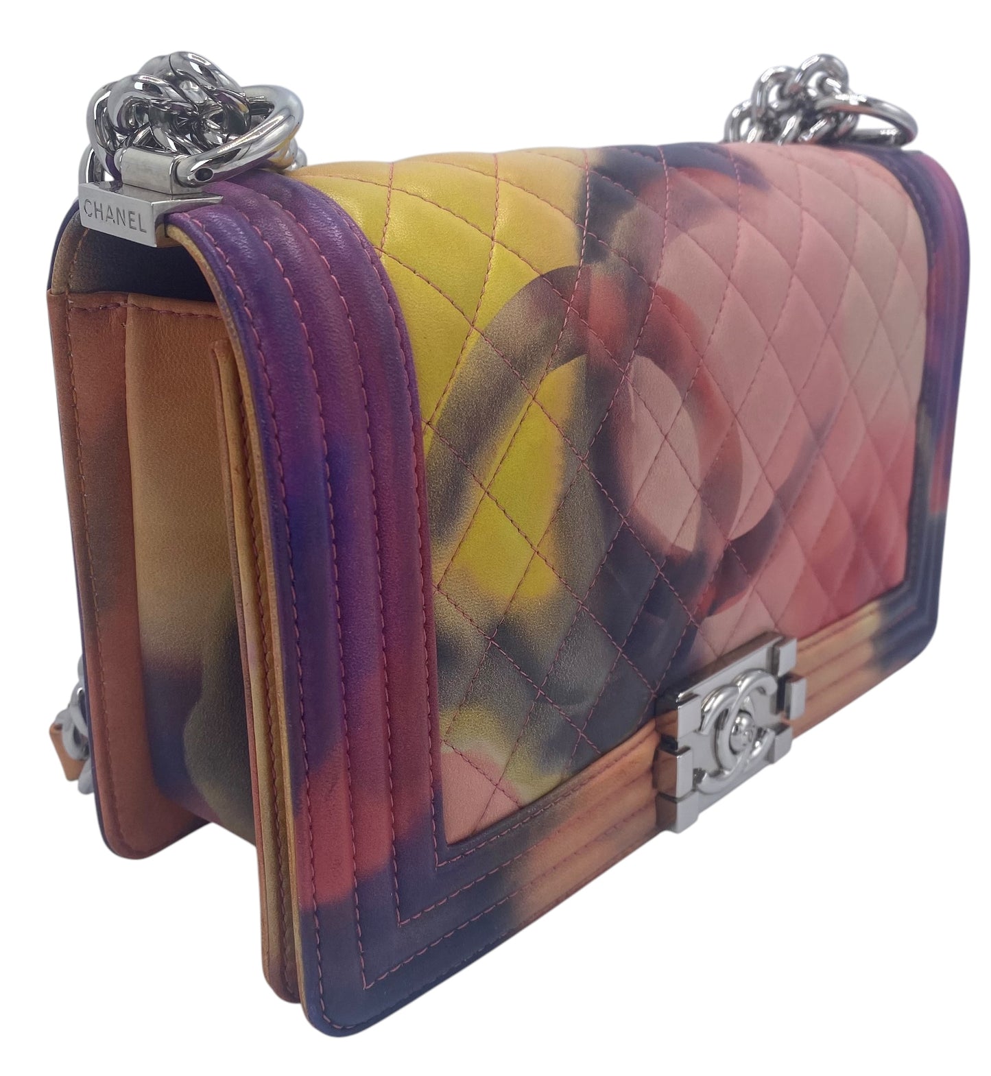 Chanel 15P Limited Edition ‘Flower Power’ Medium Lambskin Boy Flap Bag
