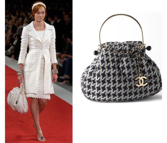 Rare Chanel 05P Runway Tweed Top Handle Basket Bag