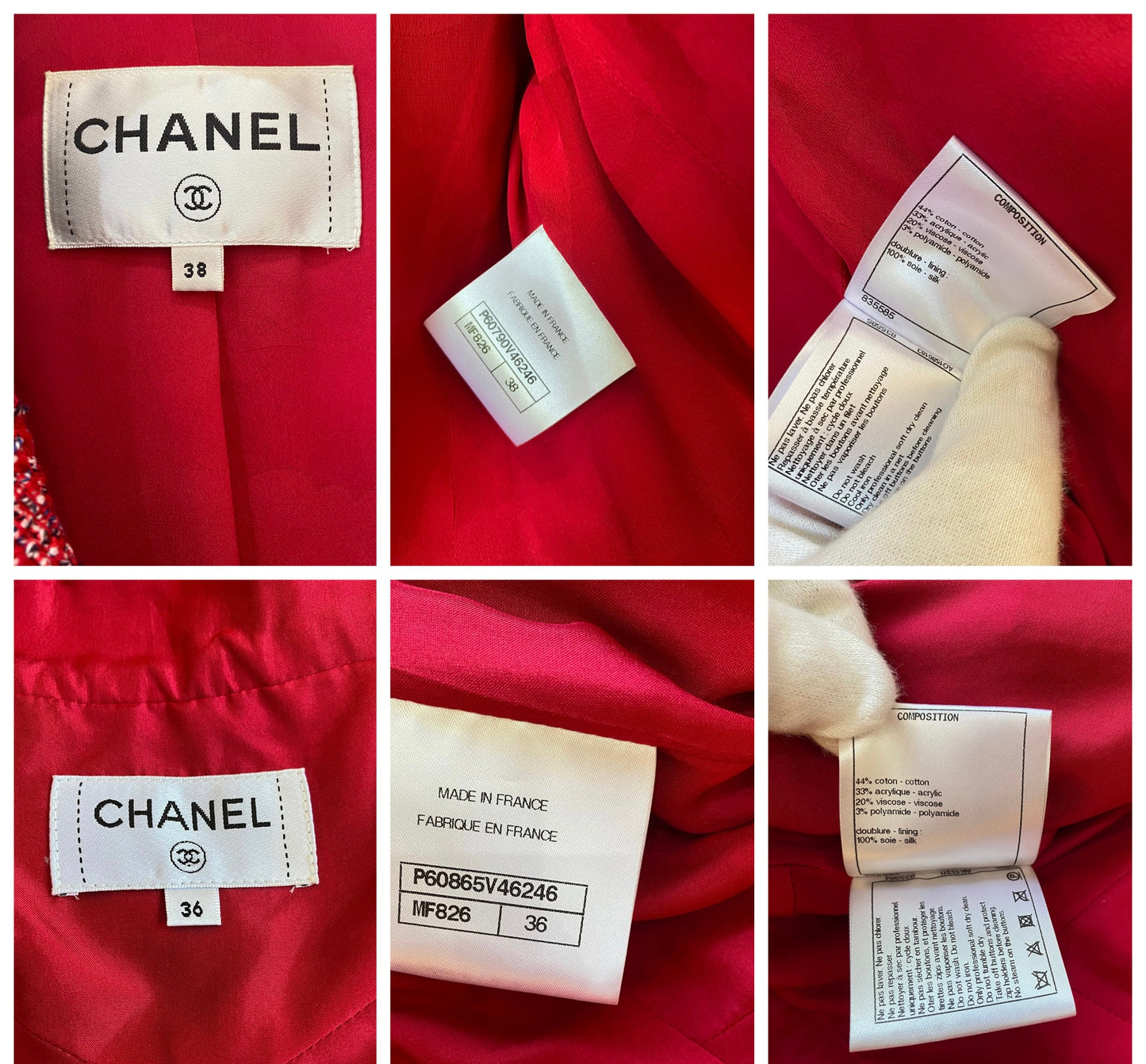 Chanel 19C La Pausa Red Tweed Pearl Jacket and Shorts Suit SET FR 36/38